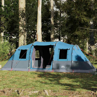 6-personers campingtelt vandtæt tunnel blå