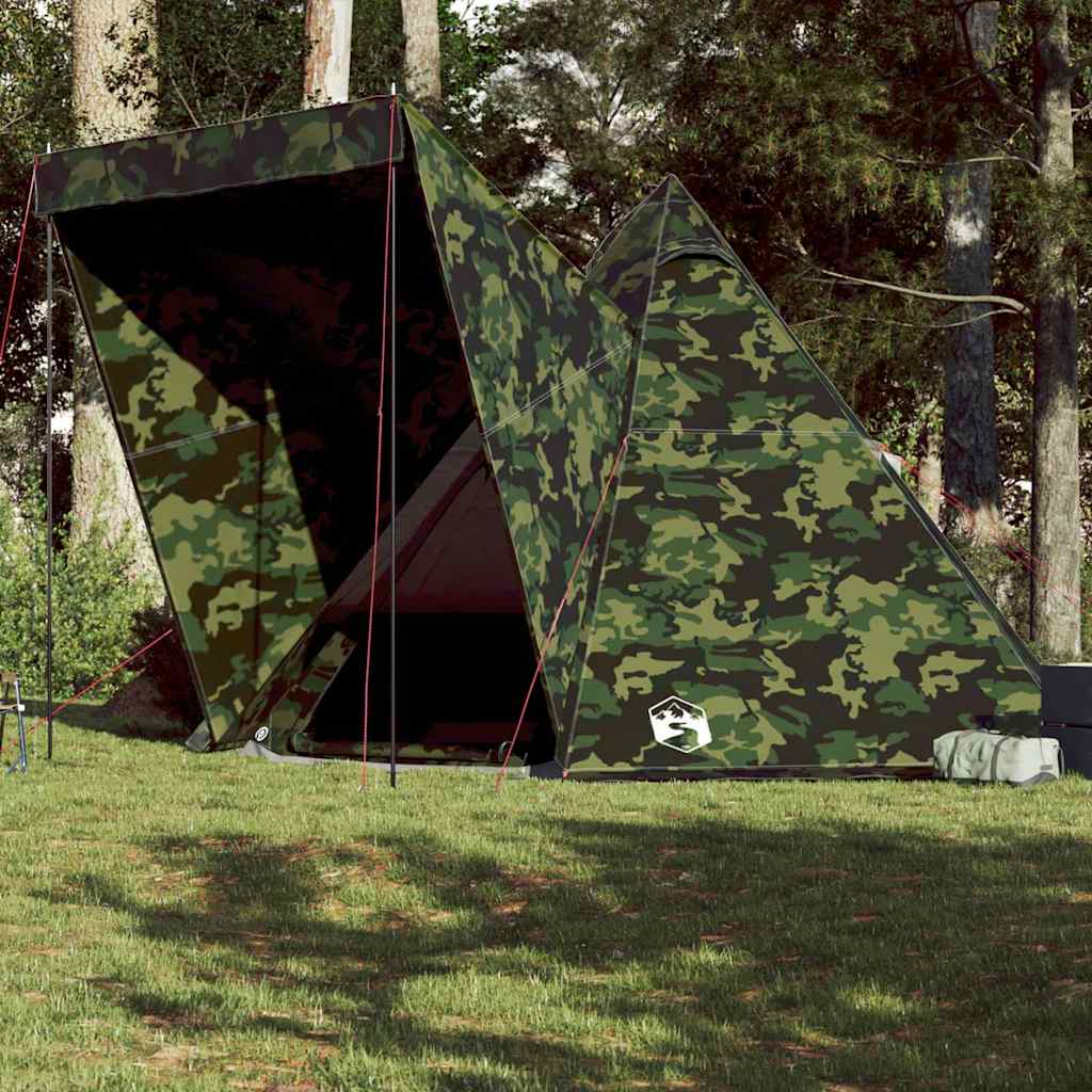 6-personers familietelt vandtæt camouflage billede