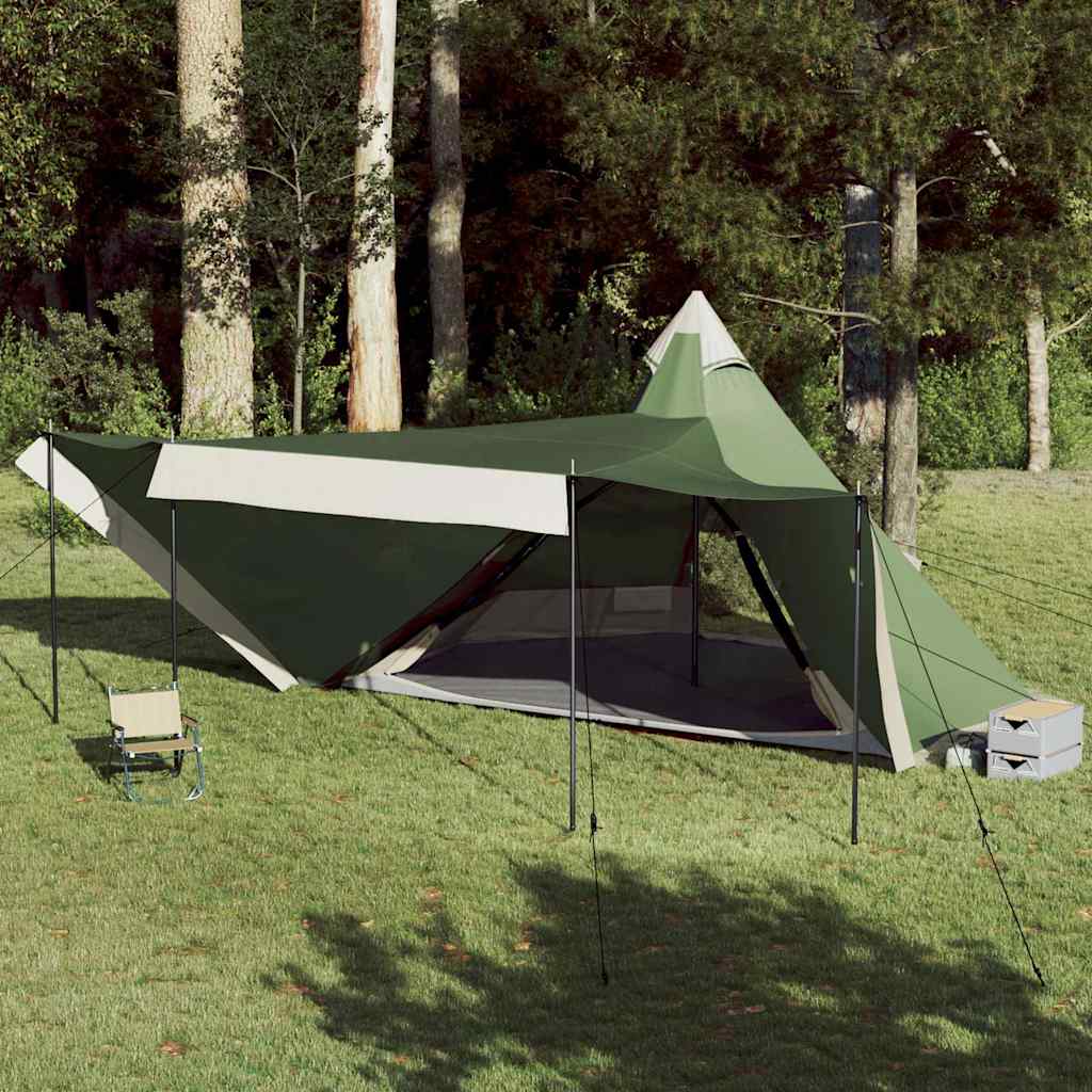 8-personers campingtelt vandtæt grøn billede
