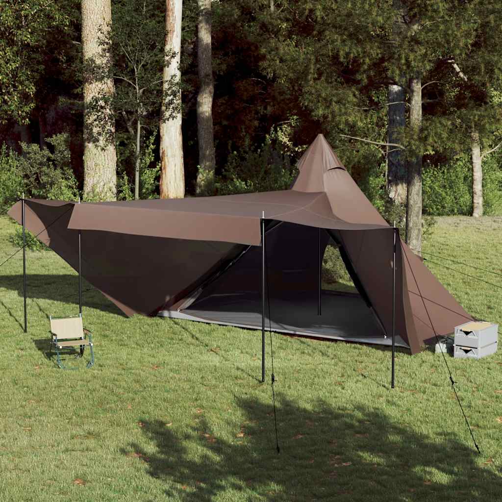 8-personers campingtelt vandtæt brun billede