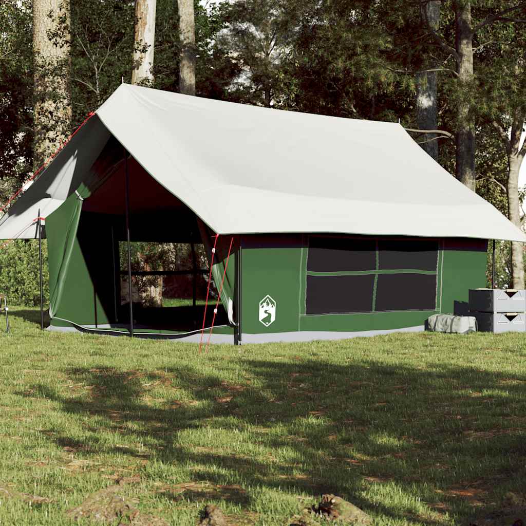 5-personers campingtelt vandtæt grøn billede