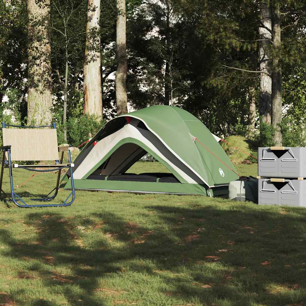 1-personers campingtelt vandtæt grøn billede