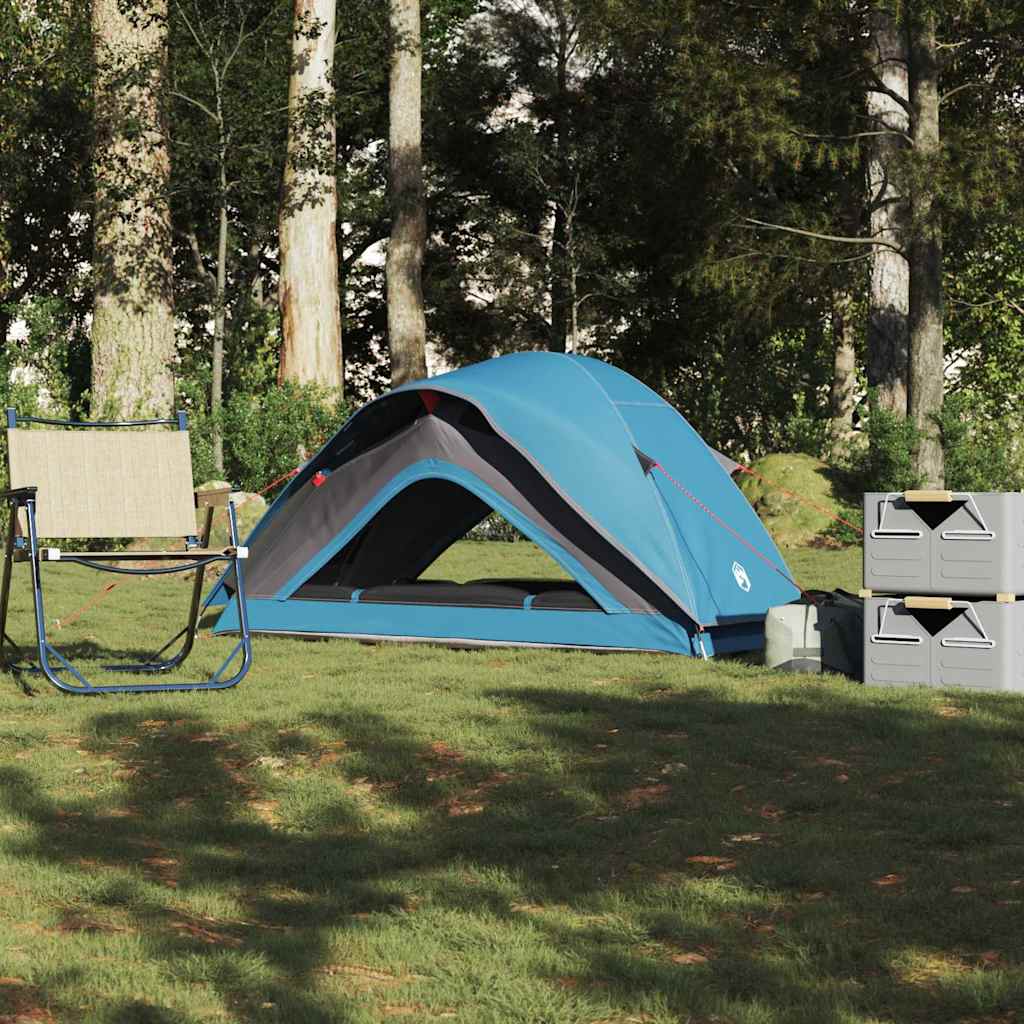 1-personers campingtelt vandtæt blå billede