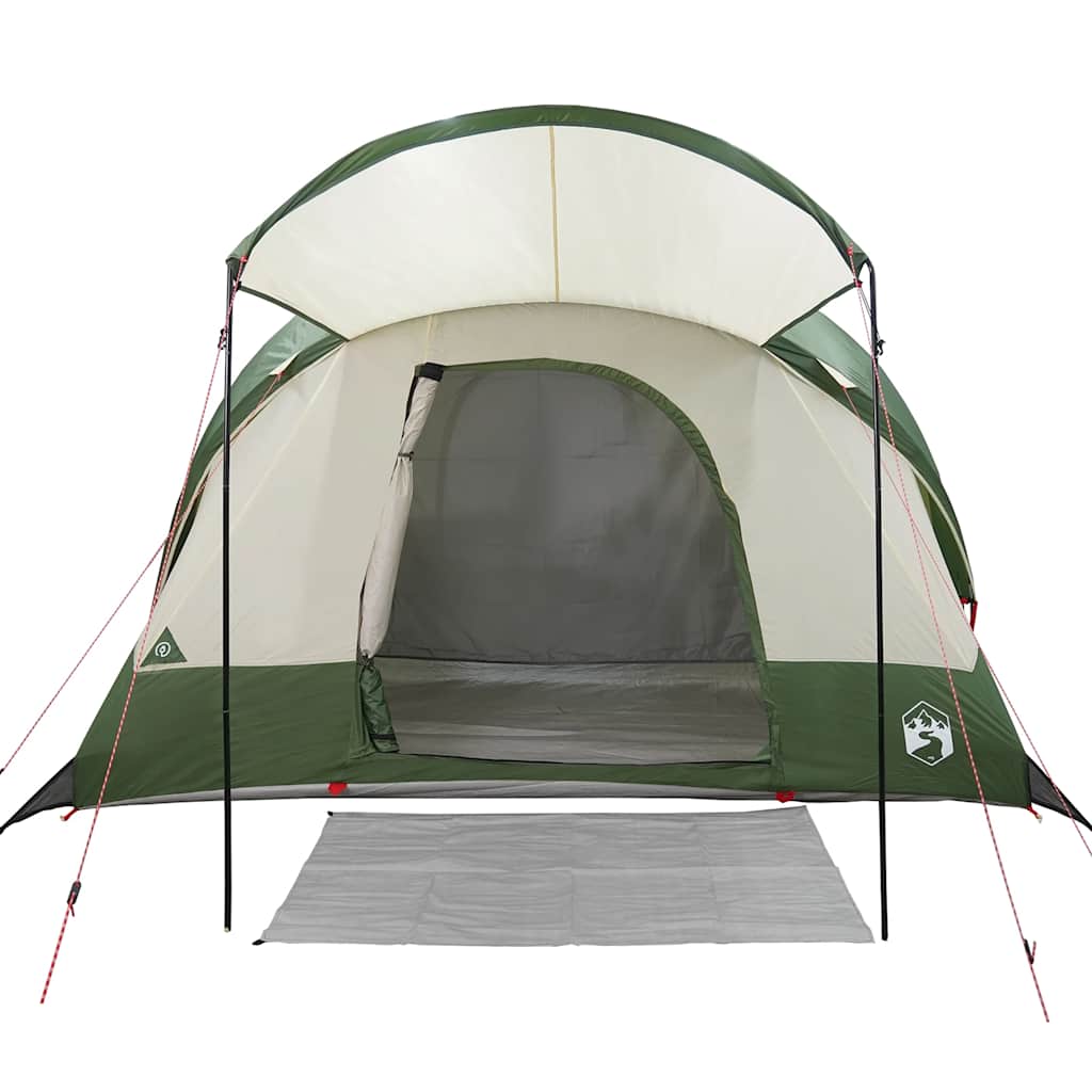 8-personers campingtelt vandtæt grøn