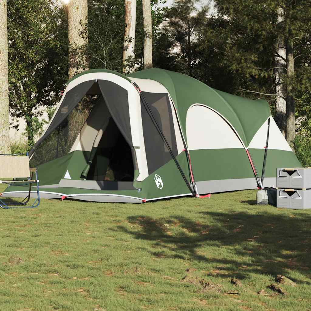 8-personers campingtelt vandtæt grøn