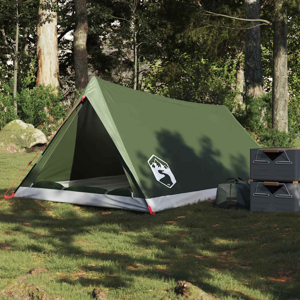 2-personers campingtelt vandtæt olivengrøn billede