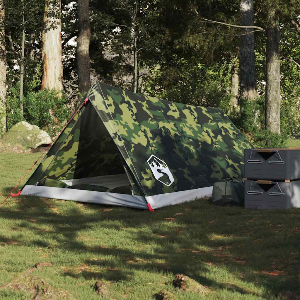 2-personers campingtelt vandtæt camouflage billede