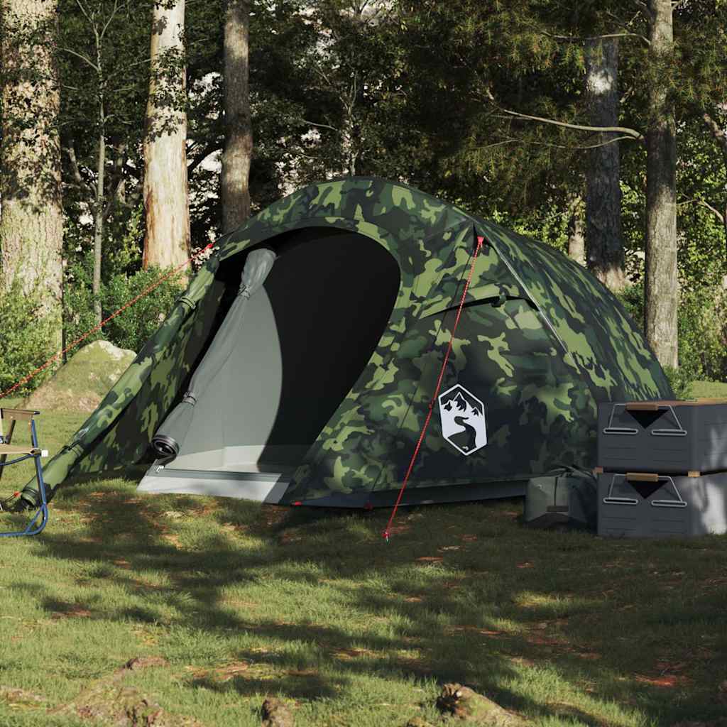 2-personers campingtelt vandtæt camouflage billede
