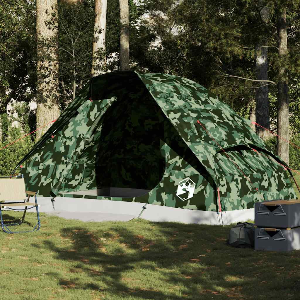 6-personers kuppeltelt vandtæt camouflage
