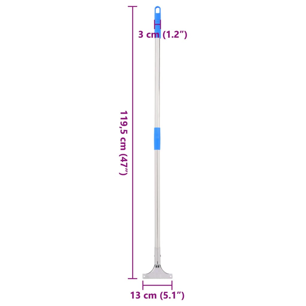 stænger til gulvskraber 5 stk. 119,5 cm stål og plast