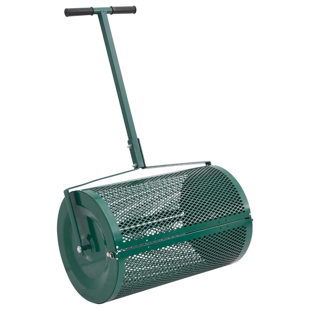 gødningsspreder 75L Ø40x60 cm stål grøn billede