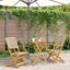 bistrosæt 3 dele polyrattan og massivt træ beige
