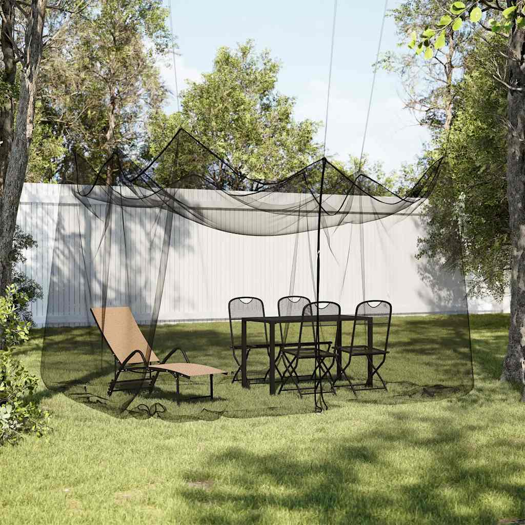 myggenet til udendørs brug 220 mesh sort 300x300x250 cm billede