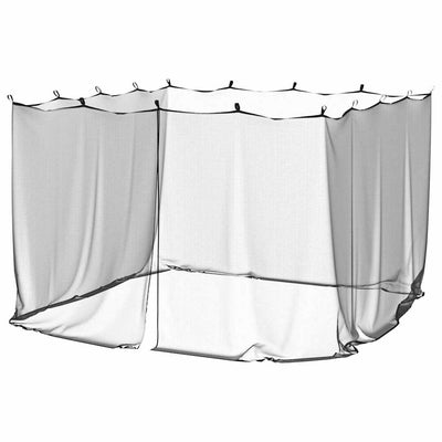myggenet til udendørs brug 220 mesh sort 300x300x200 cm