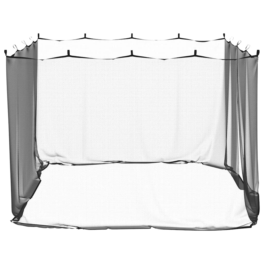 myggenet til udendørs brug 220 mesh sort 300x300x200 cm