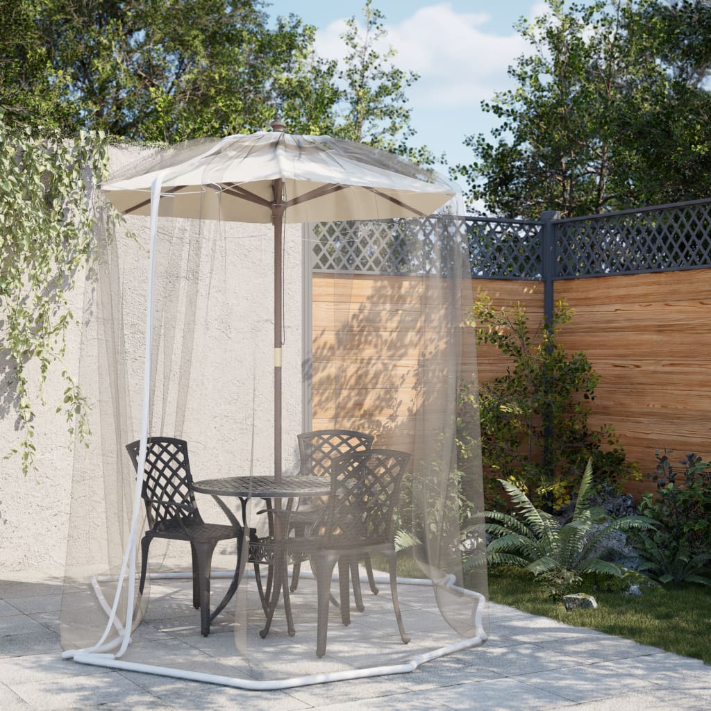 myggenet til parasol 330x250 cm trådnet hvid billede