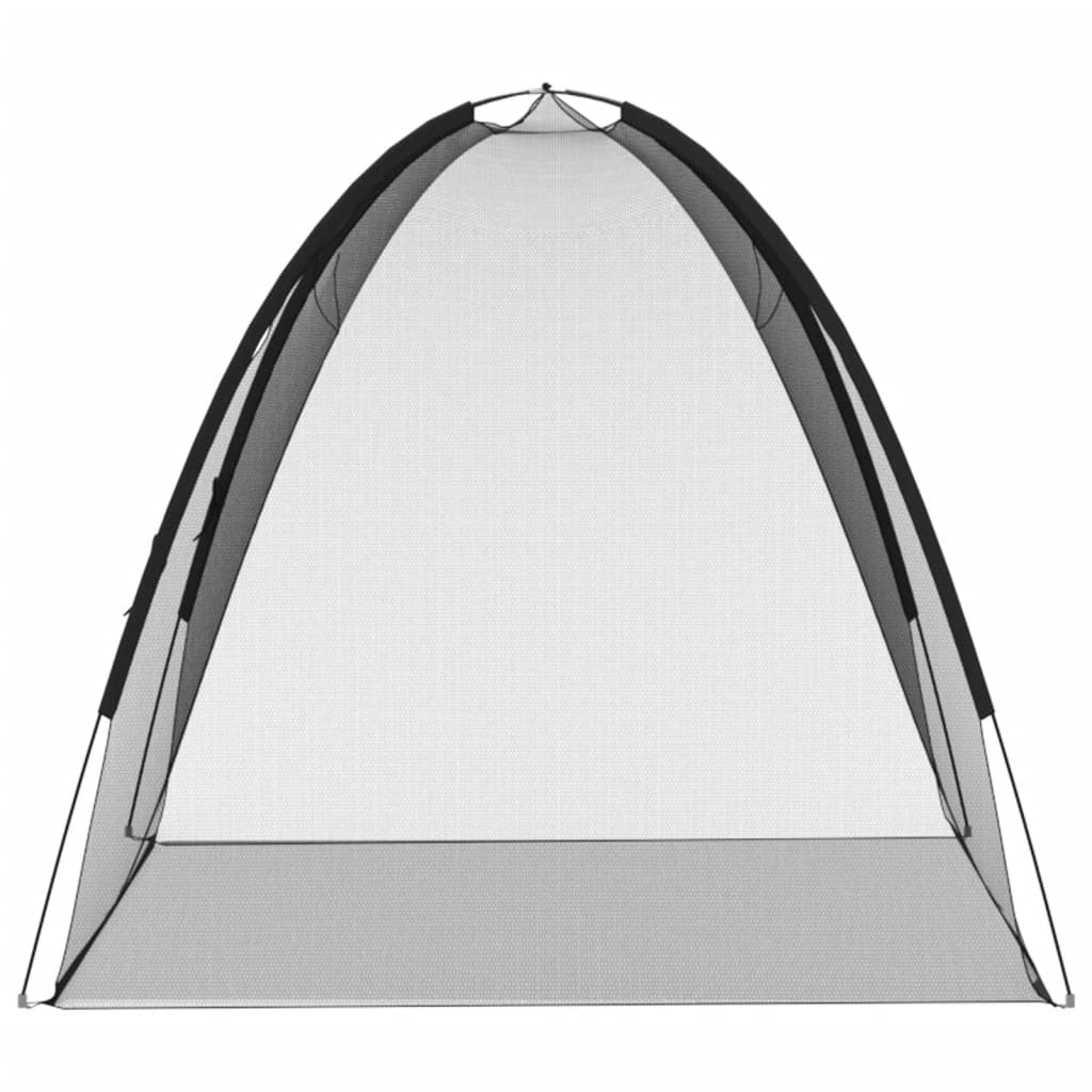 myggenet med døre 200x150x140 cm trådnet sort