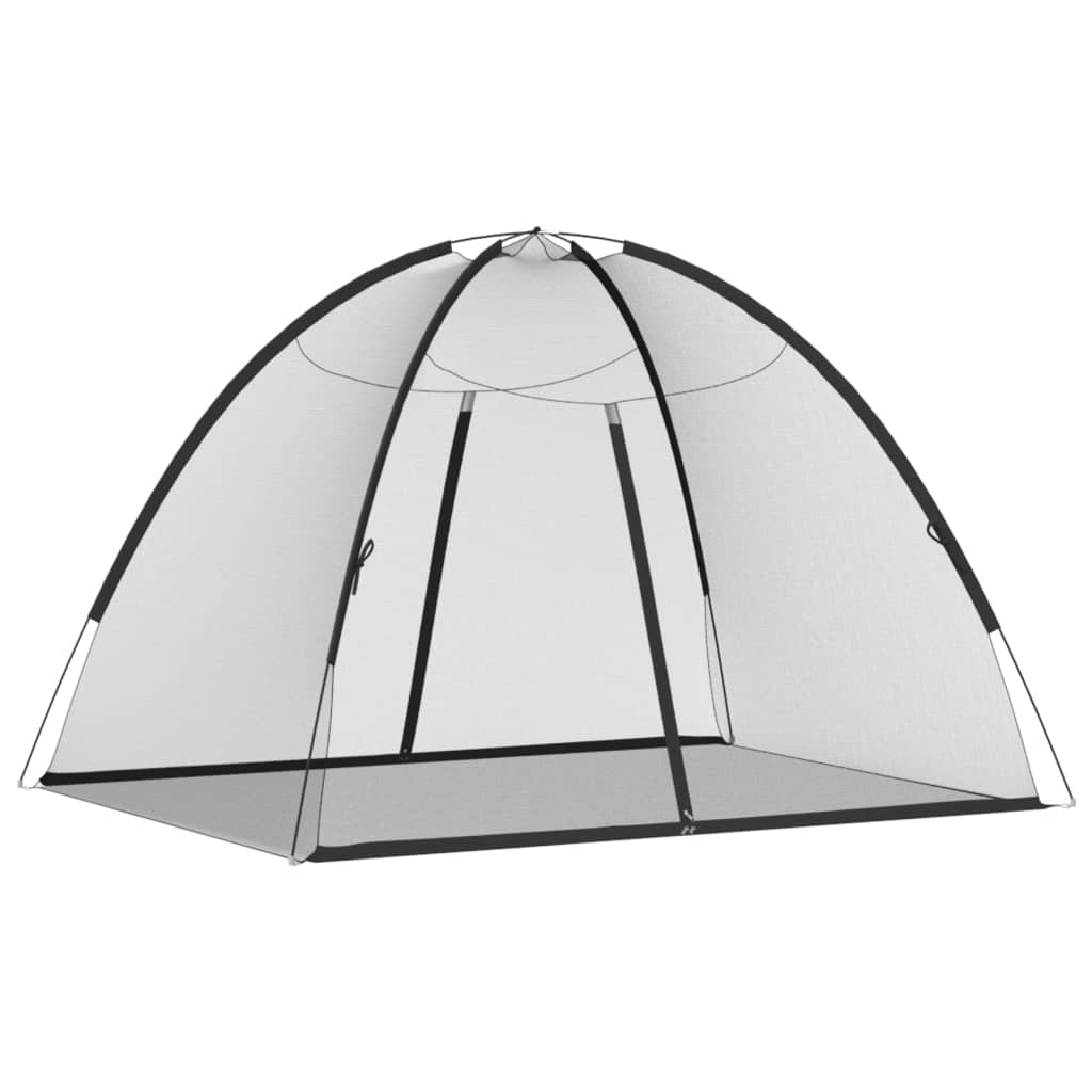 myggenet med døre 200x150x140 cm trådnet sort