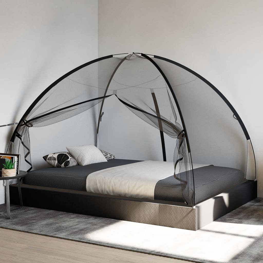 myggenet med døre 200x150x140 cm trådnet sort billede