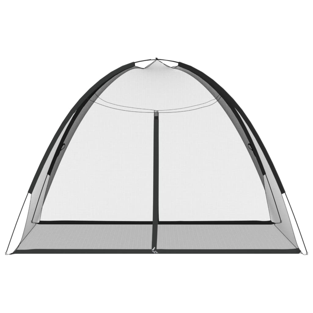 myggenet med døre 200x180x135 cm trådnet sort
