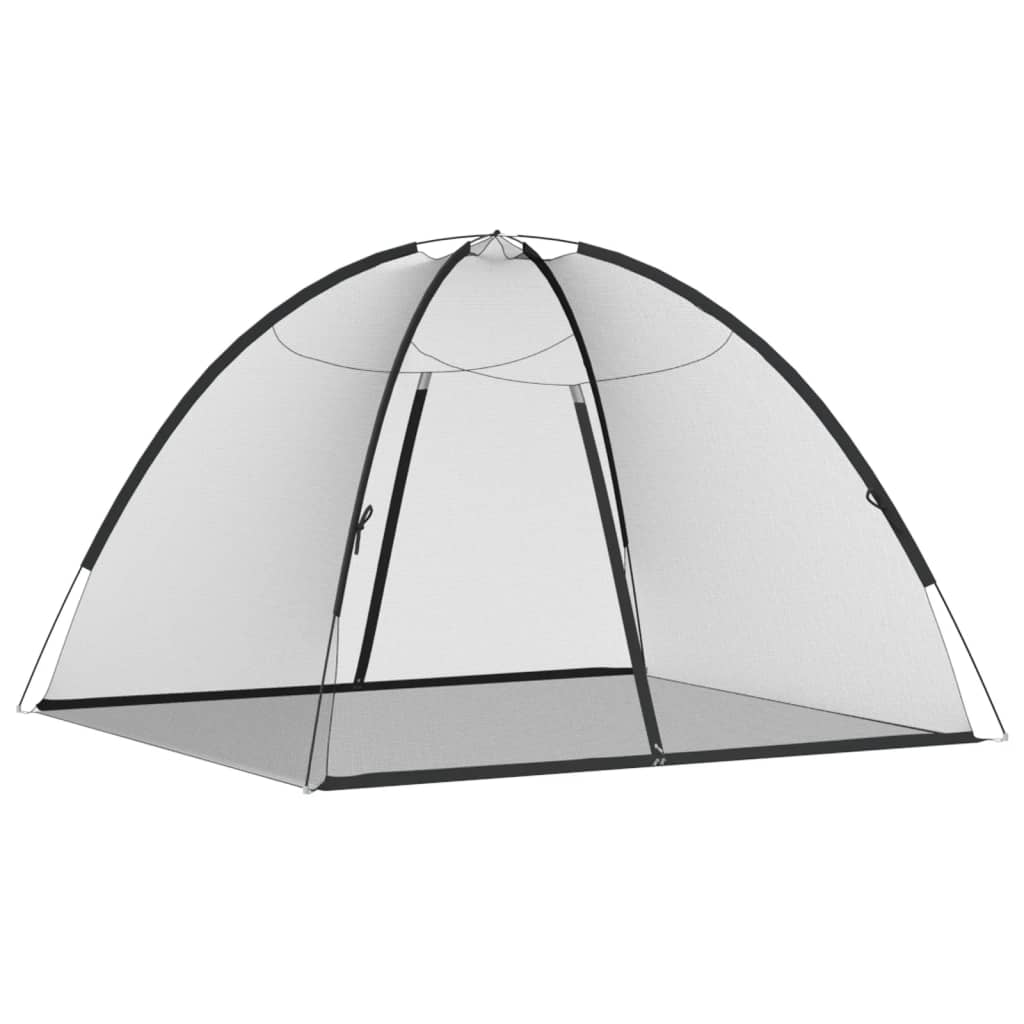 myggenet med døre 200x180x135 cm trådnet sort