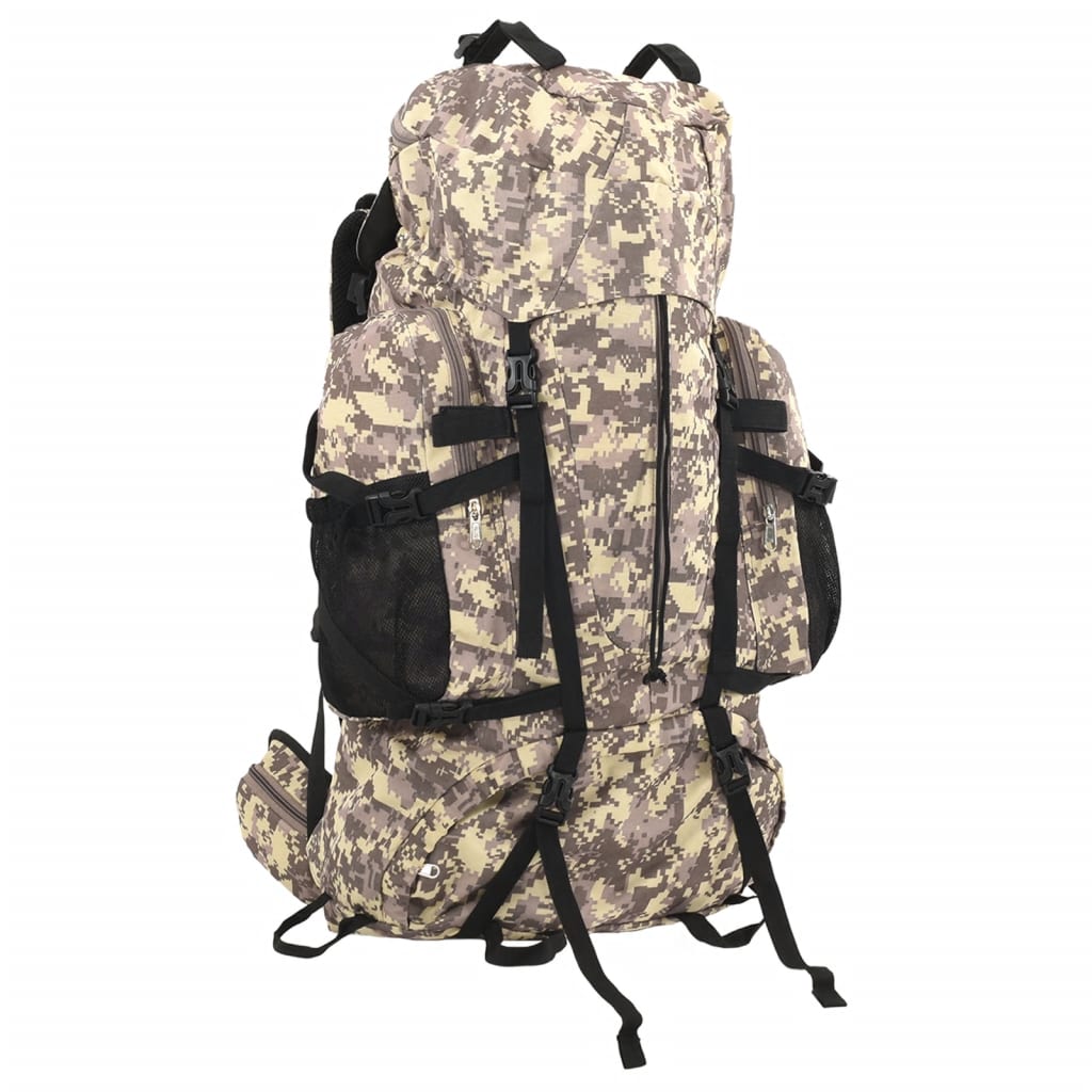vandretaske 80 l camouflage oxfordstof brun billede