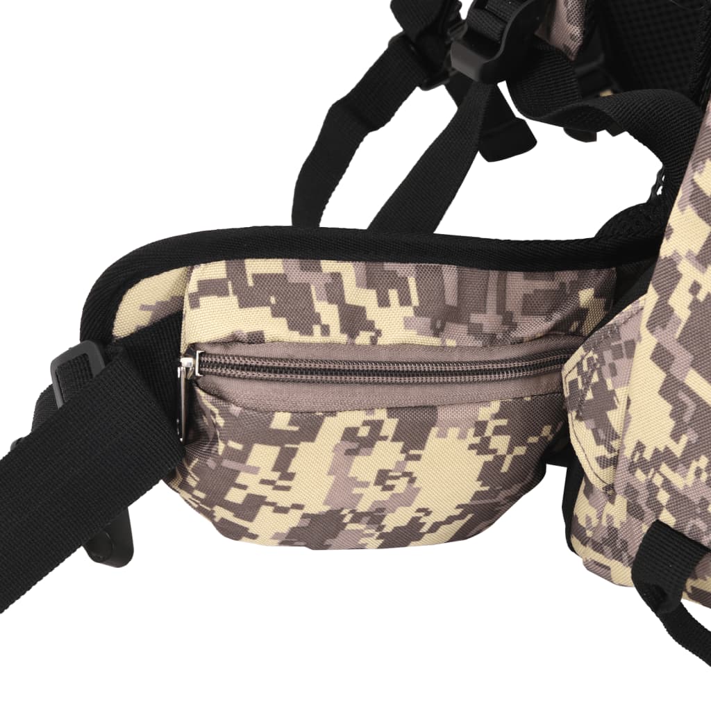 vandretaske 80 l camouflage oxfordstof brun