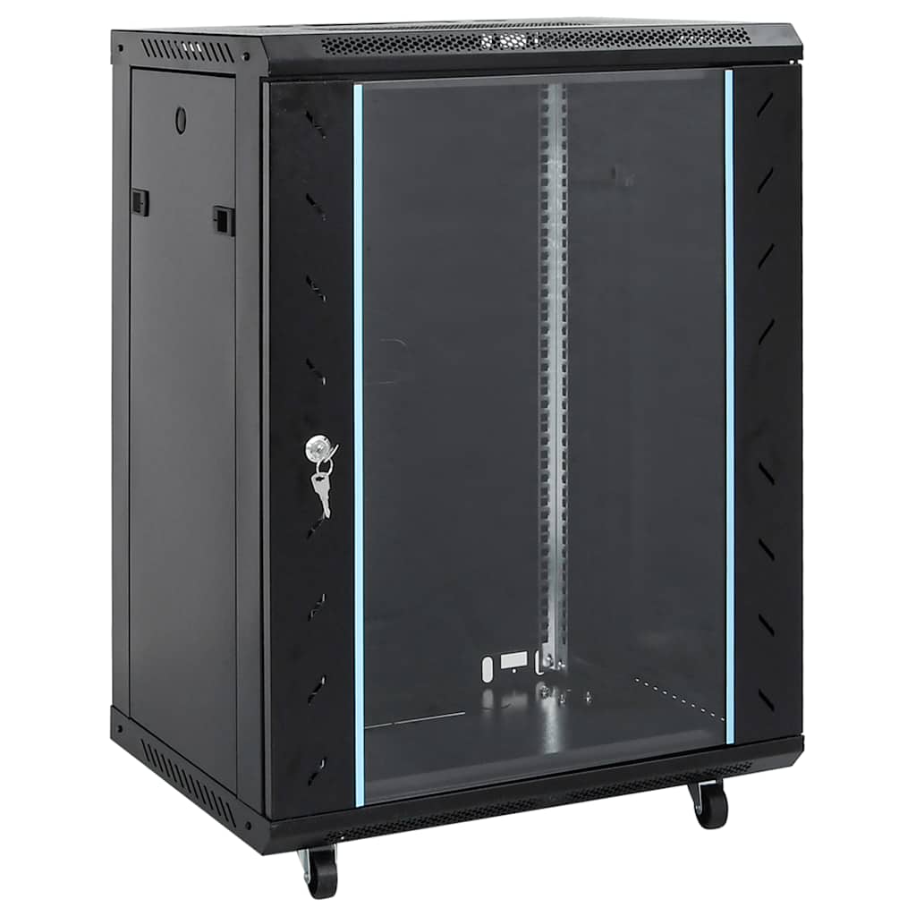 15U netværksskab med drejefødder, 19" IP20 - 60 × 45 × 86 cm