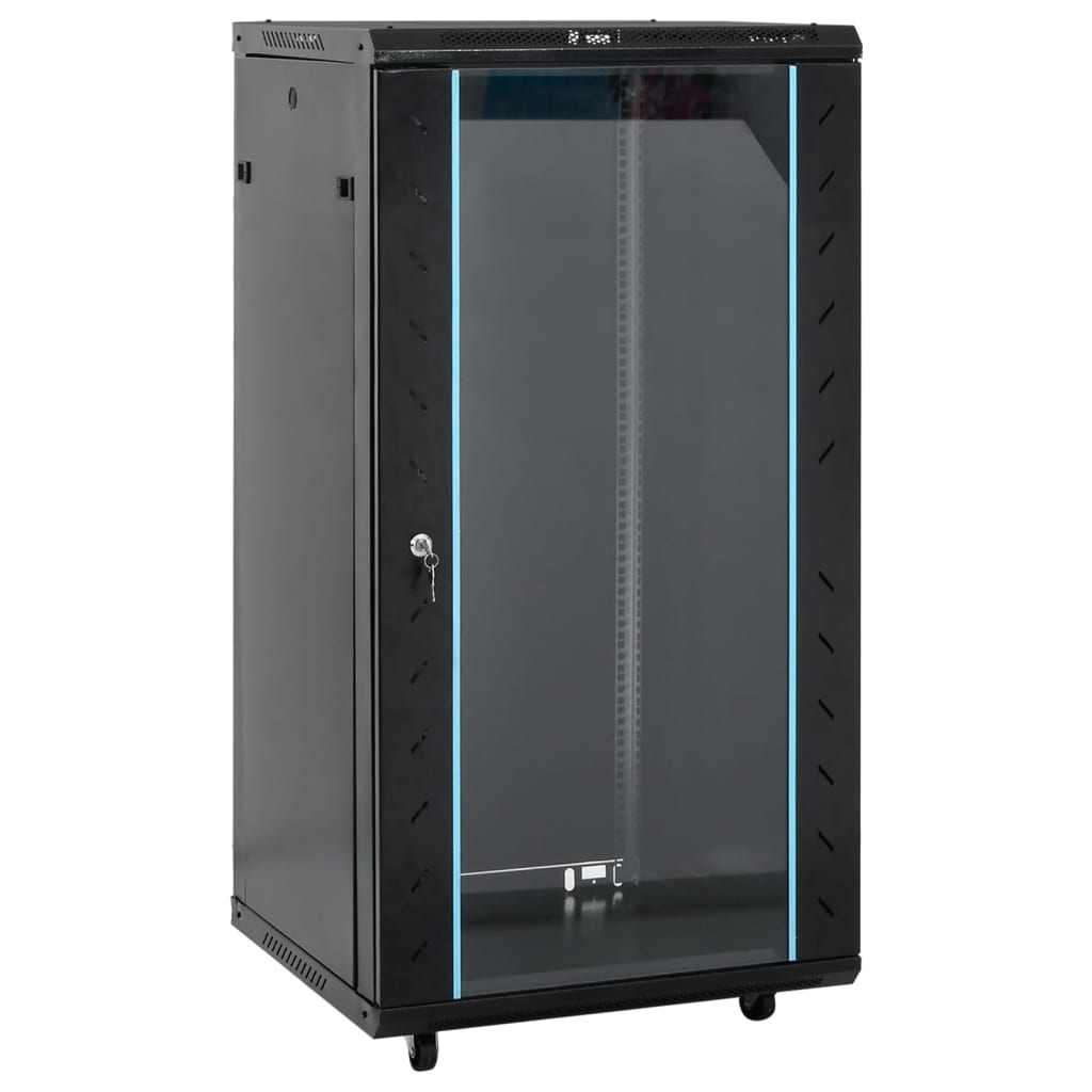 22U netværksskab med drejefødder 19" IP20 60x60x120 cm