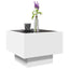 sidebord med LED-lys 40x40x30 cm konstrueret træ hvid