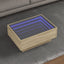 sofabord med LED-lys 70x50x30 cm konstrueret træ sonoma-eg