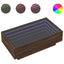 sofabord med LED-lys 90x50x30 cm konstrueret træ brunt eg