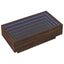 sofabord med LED-lys 90x50x30 cm konstrueret træ brunt eg