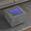 sofabord med LED-lys 60x60x40 cm konstrueret træ betongrå