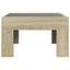 sofabord med Infinity LED-lys 50x50x30 cm sonoma-eg