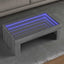 sofabord med Infinity LED-lys 90x50x30 cm grå sonoma-eg
