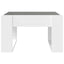 sofabord med Infinity LED-lys 50x53x30 cm hvid