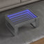 sofabord med Infinity LED-lys 70x53x30 cm grå sonoma-eg