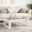 sofabord med Infinity LED-lys 90x53x30 cm hvid