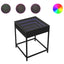 sofabord med Infinity LED-lys 40x40x51 cm sort