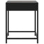 sofabord med Infinity LED-lys 40x40x51 cm sort