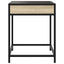 sofabord med Infinity LED-lys 40x40x51 cm sonoma-eg