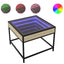 sofabord med Infinity LED-lys 50x50x41 cm sonoma-eg