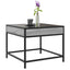 sofabord med Infinity LED-lys 50x50x41 cm grå sonoma-eg