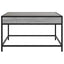 sofabord med Infinity LED-lys 70x50x41 cm grå sonoma-eg