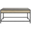 sofabord med Infinity LED-lys 90x50x41 cm sonoma-eg