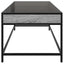 sofabord med Infinity LED-lys 90x50x41 cm grå sonoma-eg