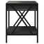 sofabord med Infinity LED-lys 40x40x49 cm sort