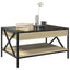 sofabord med Infinity LED-lys 70x50x38 cm sonoma-eg