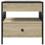 sofabord med Infinity LED-lys 50x50x51 cm sonoma-eg